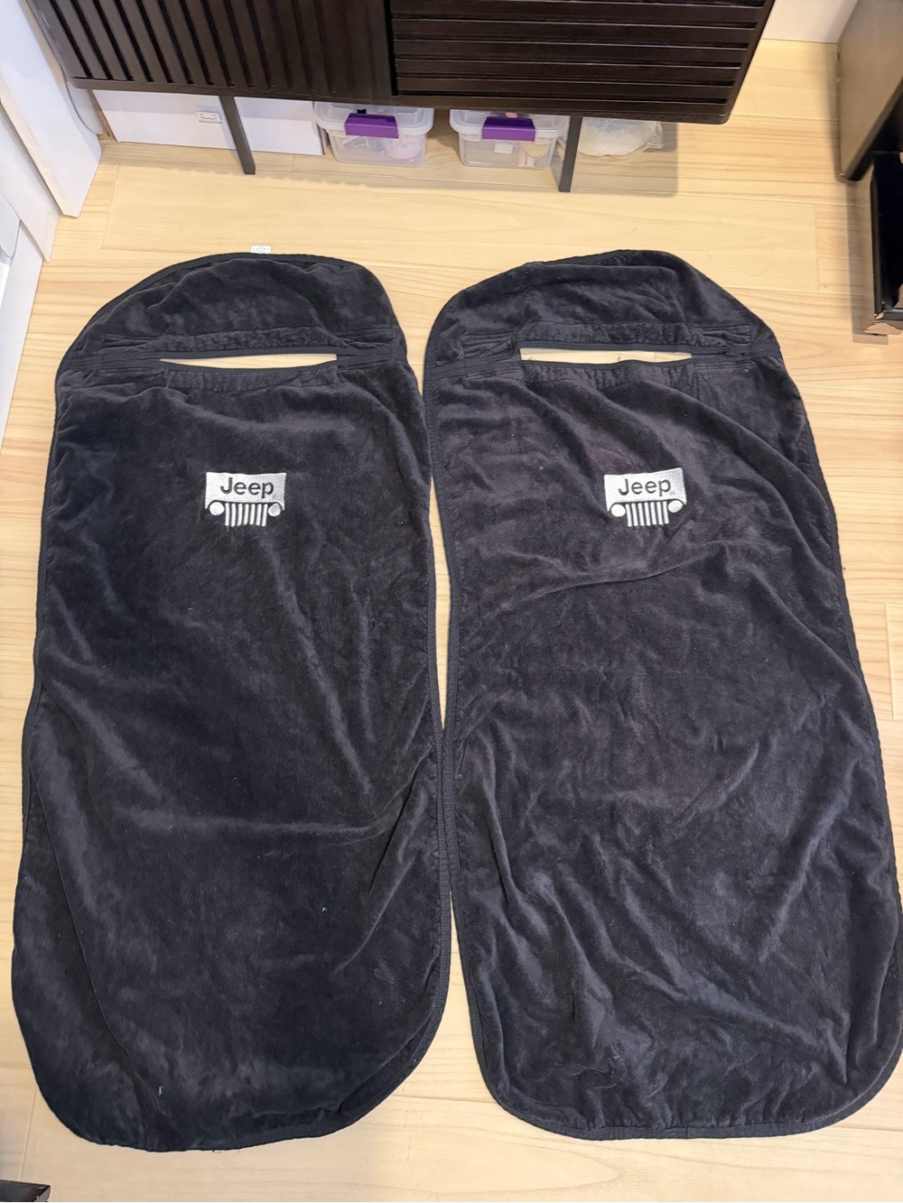 Jeep Black Plush Fleece Seat Cover